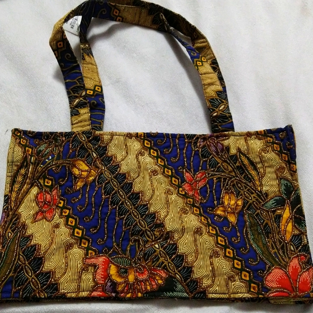 Novica World Market Beaded Hand Bag Purse Tote Bag